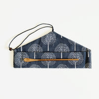 Kohiraifu 'Ginten' Matcha Spoon & Linen Wrap Set