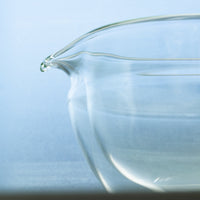 Origami Glass Katakuchi Matcha Bowl