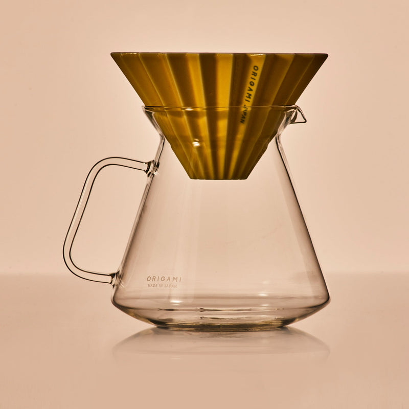 Origami Glass Coffee Server with HARIO