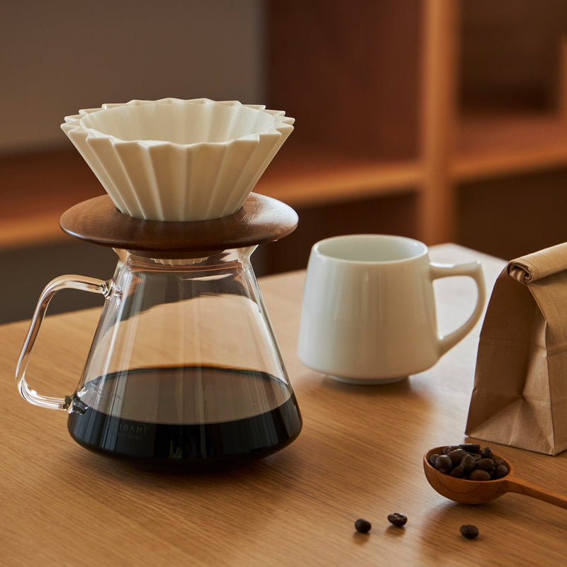 Origami Glass Coffee Server with HARIO