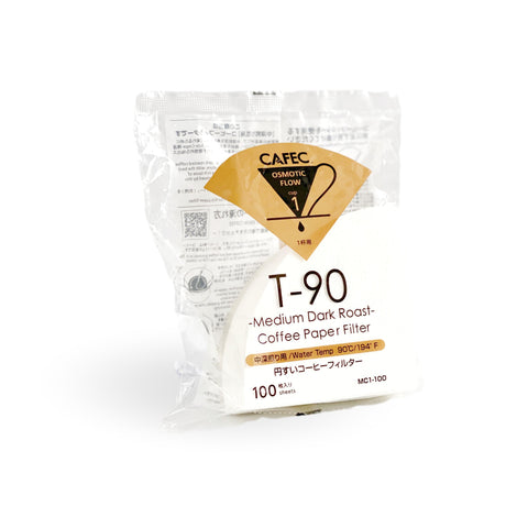 Cafec Medium-Dark Roast Paper Filter (TH-3/T-90)